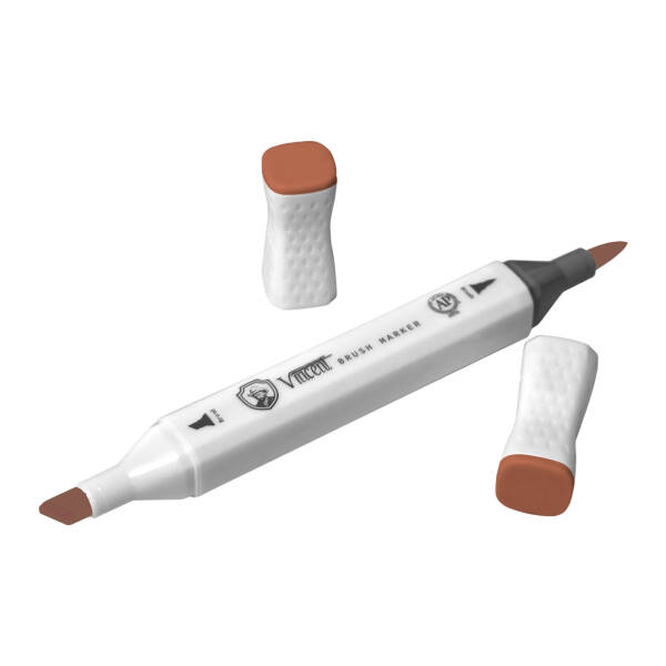 Vincent Graph Master Brush Marker W128 Bri̇ck - 3