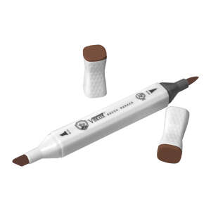Vincent Graph Master Brush Marker W137 Burnt Umber - 3