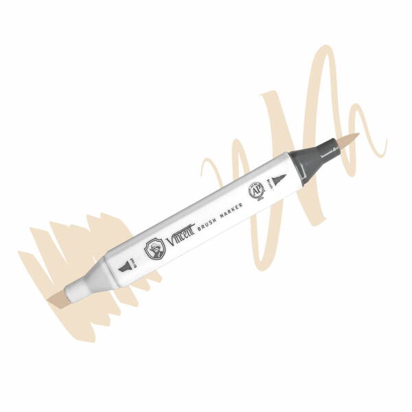 Vincent Graph Master Brush Marker W143 Bri̇ck Bei̇ge - 1