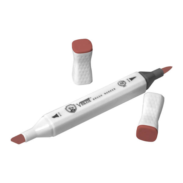 Vincent Graph Master Brush Marker W157 Burnt Si̇enna - 3