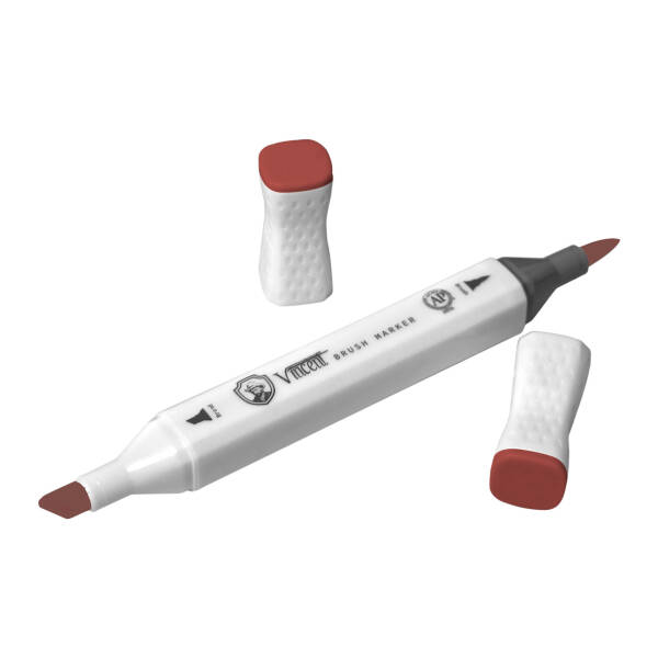 Vincent Graph Master Brush Marker W158 Li̇ght Mahogany - 3