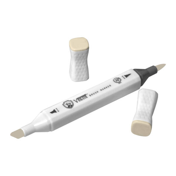 Vincent Graph Master Brush Marker W163 Wood Ash - 3