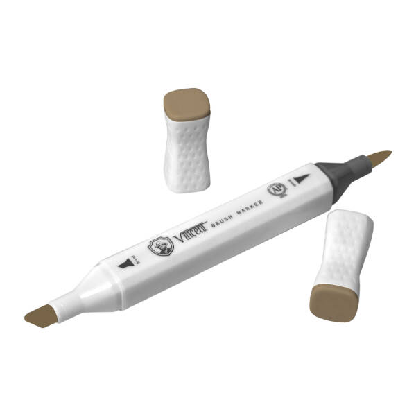 Vincent Graph Master Brush Marker W175 Grayi̇sh Brown - 3