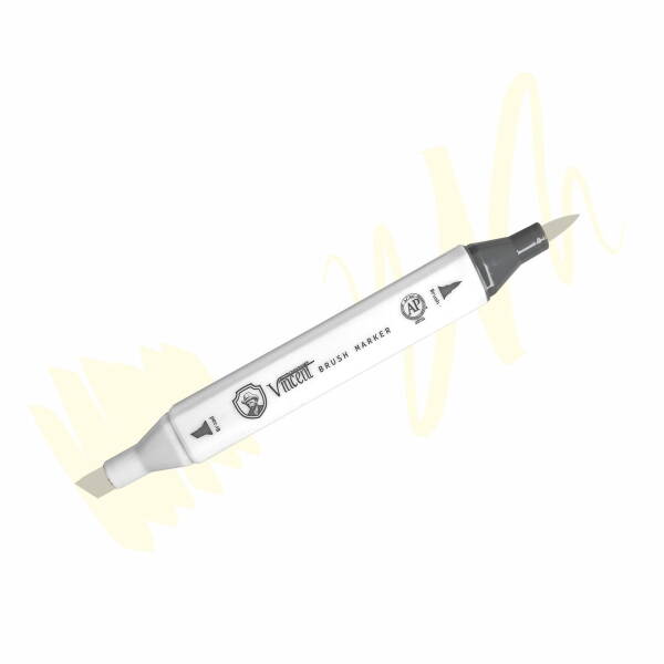 Vincent Graph Master Brush Marker Y112 Pale Yellow - 1