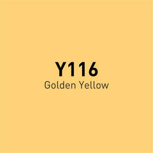 Vincent Graph Master Brush Marker Y116 Golden Yellow - 4