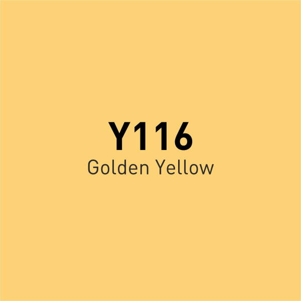 Vincent Graph Master Brush Marker Y116 Golden Yellow - 4