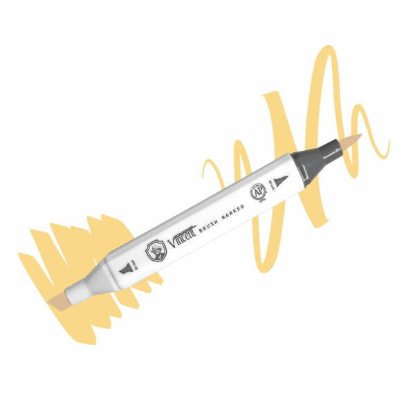 Vincent Graph Master Brush Marker Y125 Naples Yellow Deep - 1