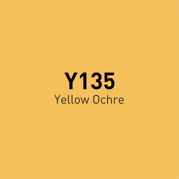 Vincent Graph Master Brush Marker Y135 Yellow Ochre - 4