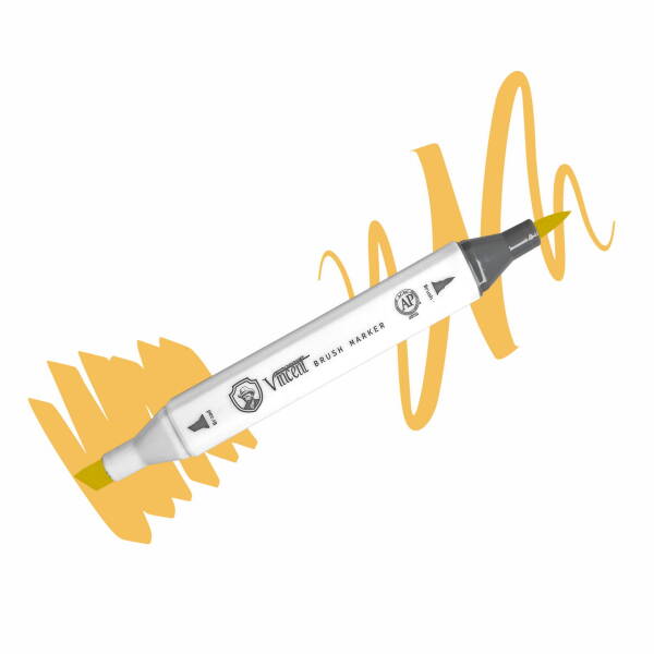 Vincent Graph Master Brush Marker Y135 Yellow Ochre - 1
