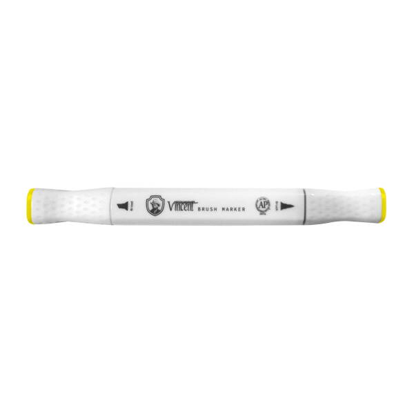 Vincent Graph Master Brush Marker Y143 Bright Yellow - 2