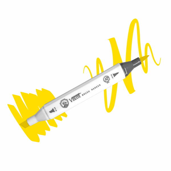 Vincent Graph Master Brush Marker Y144 Aci̇d Yellow - 1