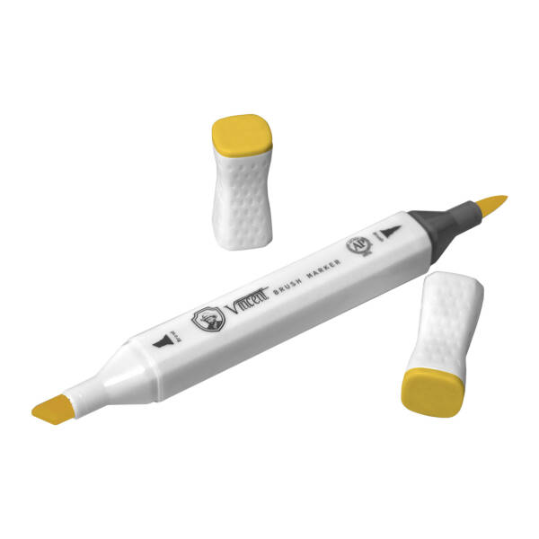 Vincent Graph Master Brush Marker Y148 Imperi̇al Yellow - 3