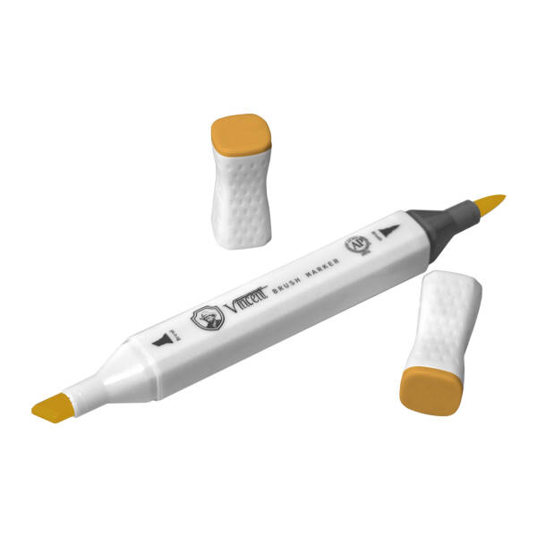 Vincent Graph Master Brush Marker Y154 Yellow Orange - 3
