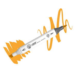 Vincent Graph Master Brush Marker Y154 Yellow Orange - Vincent