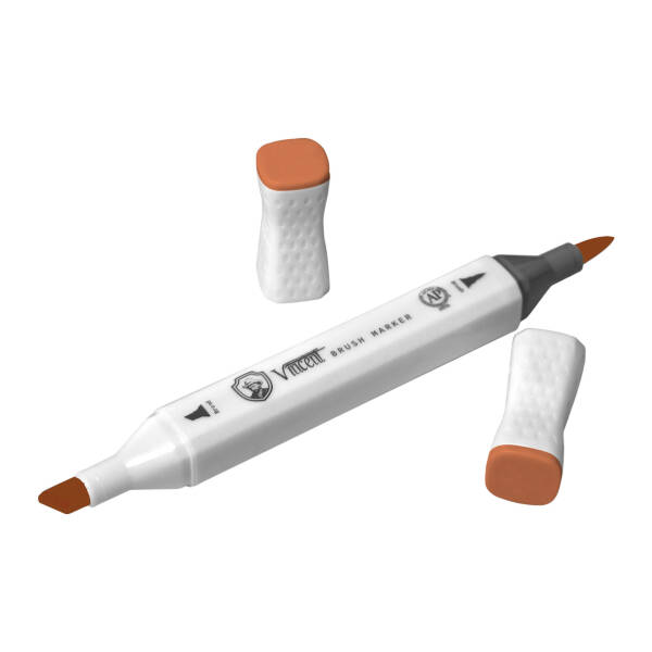 Vincent Graph Master Brush Marker Y158 Fresh Vermilion - 3