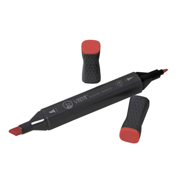 Vincent Graph Master Design Marker R117 Vermi̇li̇on - 3