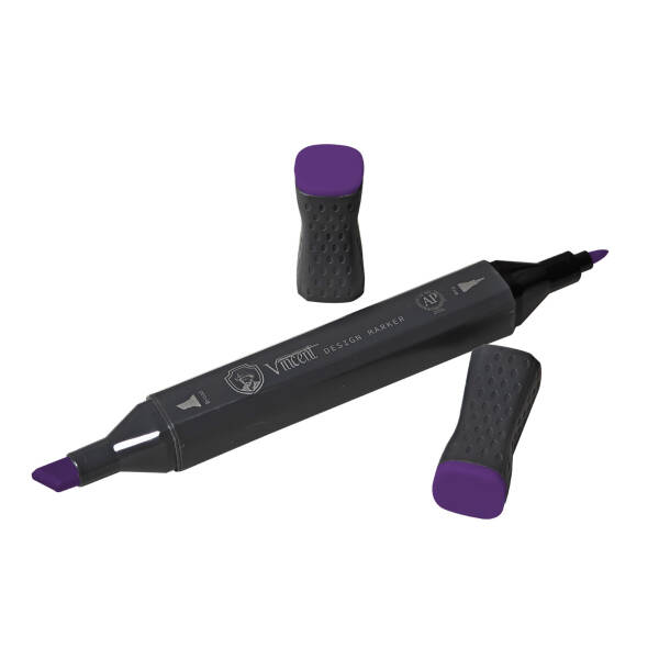 Vincent Graph Master Design Marker V137 Deep Vi̇olet - 3