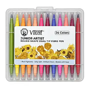 Vincent Junior Artist Çift Uçlu Keçeli Kalem Seti 24'lü - Vincent