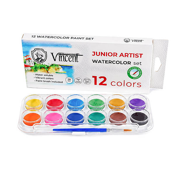 Vincent Junior Artist Sulu Boya Seti 12'li - 3