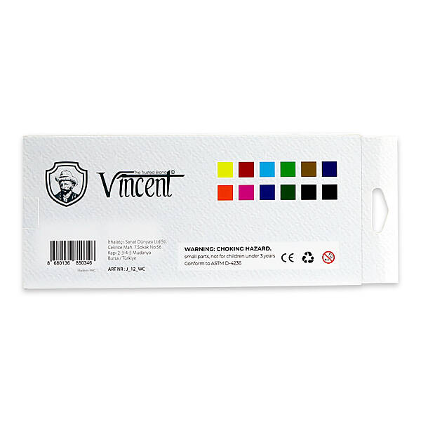Vincent Junior Artist Sulu Boya Seti 12'li - 2