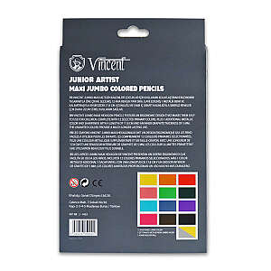 Vincent Maxi Jumbo Kuru Boya Kalem Seti 12'li - 2