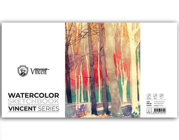 Vincent Suluboya Defteri 300Gr 14X35 10 Sayfa - 1