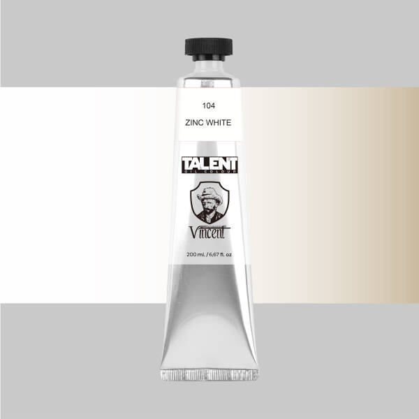 VINCENT TALENT OIL COLOR 200ML 104 ZINC WHITE - 1