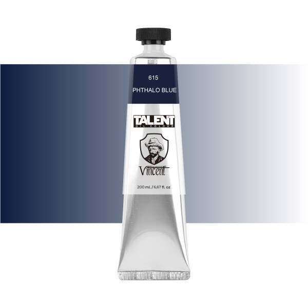 VINCENT TALENT OIL COLOR 200ML 570 PHTHALO BLUE - 1