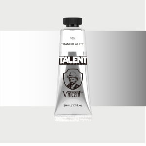 VINCENT TALENT OIL COLOR 50ML 105 TITANIUM WHITE - 1