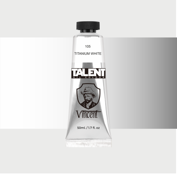 VINCENT TALENT OIL COLOR 50ML 105 TITANIUM WHITE - 1