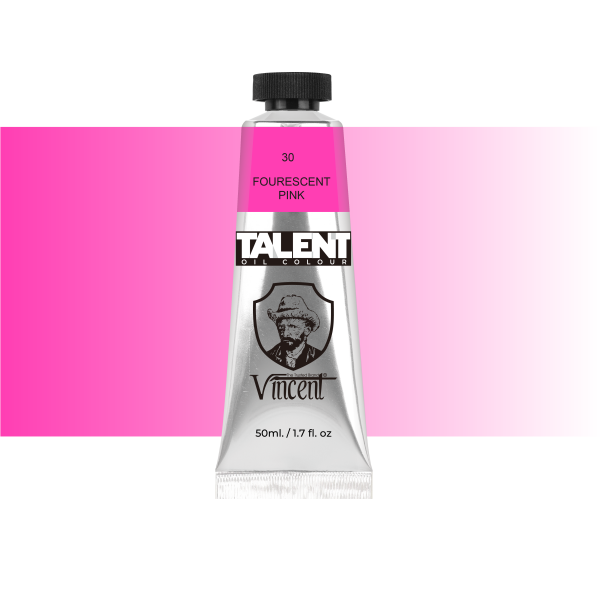 VINCENT TALENT OIL COLOR 50ML 30 FLOURESCENT PINK - 1