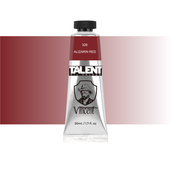 VINCENT TALENT OIL COLOR 50ML 326 ALIZARIN RED - 1