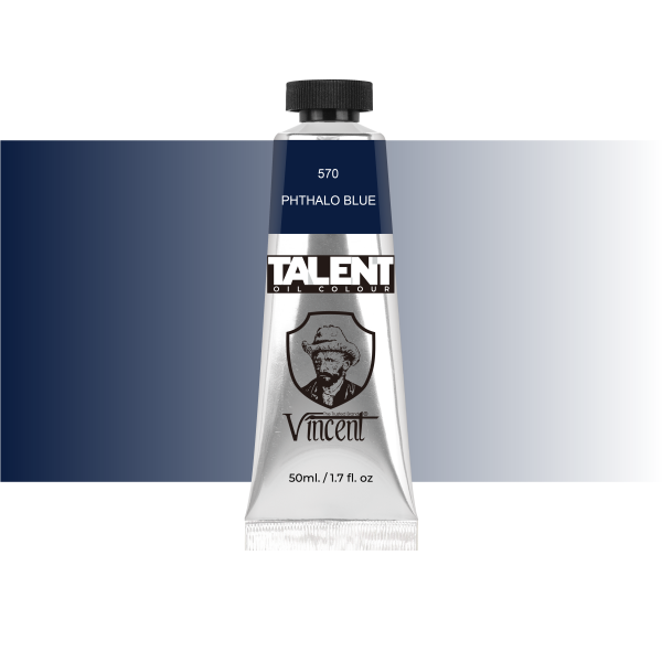 VINCENT TALENT OIL COLOR 50ML 570 PHTHALO BLUE - 1