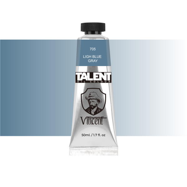 VINCENT TALENT OIL COLOR 50ML 705 LIGHT BLUE GRAY - 1