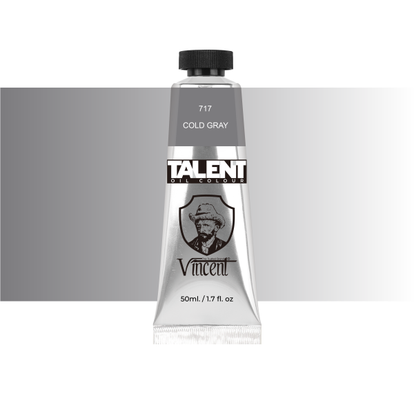 VINCENT TALENT OIL COLOR 50ML 717 COLD GRAY - 1