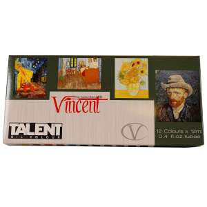 Vincent Talent Oil Color Yağlı Boya Seti 12'li - 12x12ml - 1