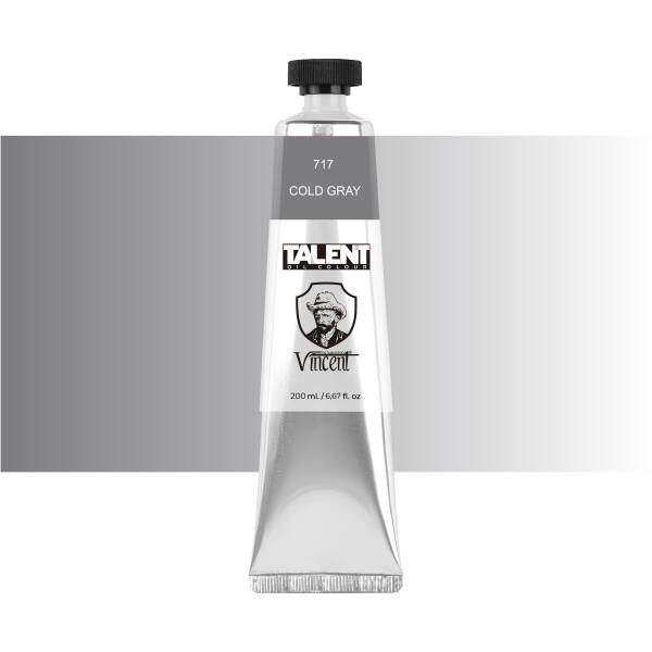 Vincent Talent Yağlı Boya 200 ML 717 Cold Gray - 1