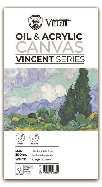 Vincent Yağlı Ve Akrilik Boya Kanvas Pad 300Gr 10X18 10 Yaprak
