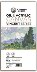 Vincent - Vincent Yağlı Ve Akrilik Boya Kanvas Pad 300Gr 10X20 10 Yaprak