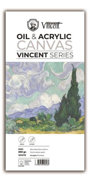 Vincent Yağlı Ve Akrilik Boya Kanvas Pad 300Gr 16,5X34 10 Yaprak