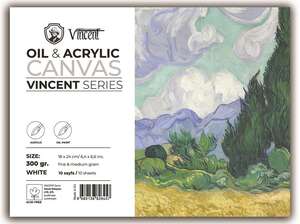 Vincent Yağlı Ve Akrilik Boya Kanvas Pad 300Gr 18X24 10 Yaprak - Vincent