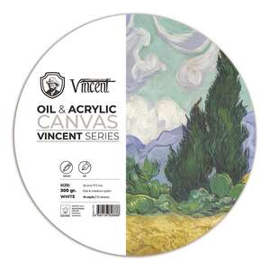 Vincent Yağlı Ve Akrilik Boya Kanvas Pad 300Gr Daire 45Cm 10 Yaprak - Vincent