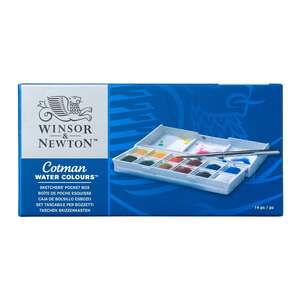 Winsor Newton - W&N Cotman Suluboya 12'Li Set Sketchers Pocket Box