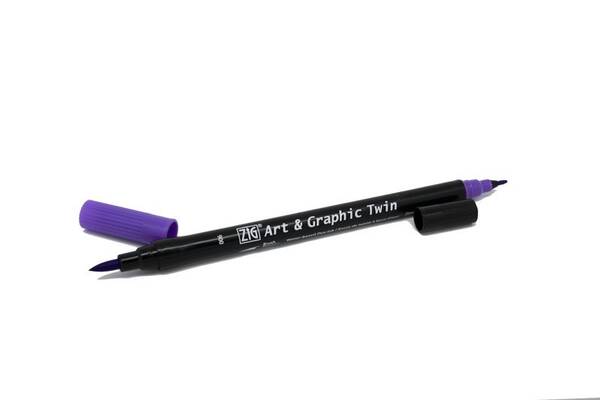 Zig Art&Graphic Twin Fırça Uçlu Marker TUT-80 006 Violet
