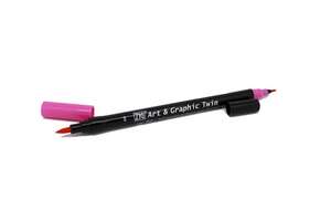 Zig Art&Graphic Twin Fırça Uçlu Marker TUT-80 020 Pink - Thumbnail
