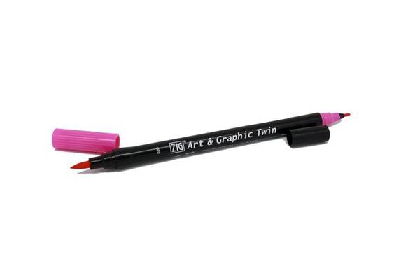 Zig Art&Graphic Twin Fırça Uçlu Marker TUT-80 020 Pink