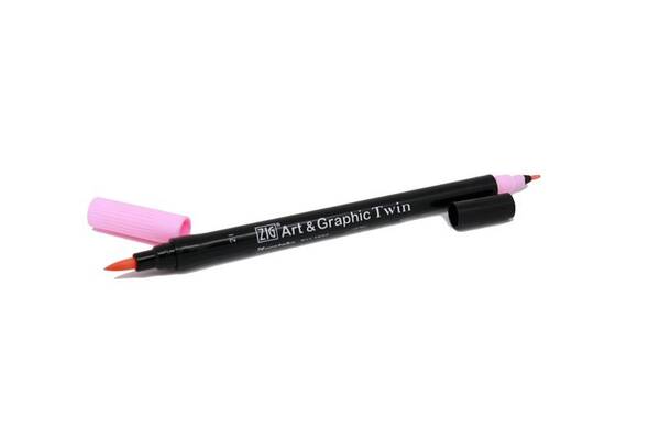 Zig Art&Graphic Twin Fırça Uçlu Marker TUT-80 021 Light Pink