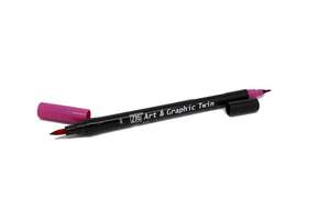 Zig - Zig Art&Graphic Twin Fırça Uçlu Marker TUT-80 022 Dark Pink