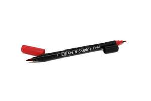 Zig - Zig Art&Graphic Twin Fırça Uçlu Marker TUT-80 029 Carmine Red