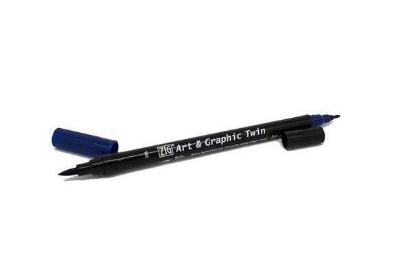 Zig Art&Graphic Twin Fırça Uçlu Marker TUT-80 036 Deep Blue